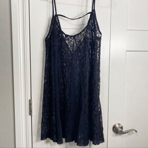 Easel lace overlay black sheer lingerie size small NWT